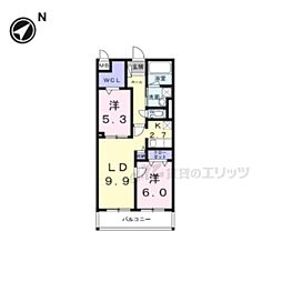 間取図画像 2LDK