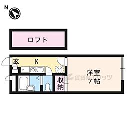 レオパレスＭＯＫＯ 2階1Kの間取り