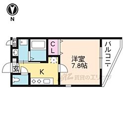 ラ・メゾン・ド・ヒロコ 4階1Kの間取り