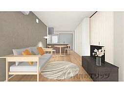 仮）中京区姉小路通堀川東入鍛冶町計画 1階1LDKのリビング/ダイニング