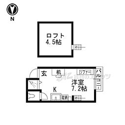 ＣＯＣＯＹＡ 2階1Kの間取り