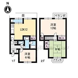ハイツエンペラー下鴨泉の森 1階4DKの間取り