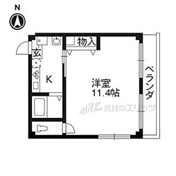 Ｍ（エム） 3階1Kの間取り