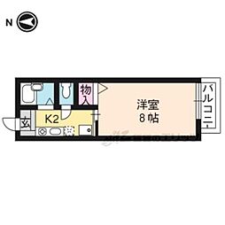 ハイツクレーネ 1Kの間取図画像
