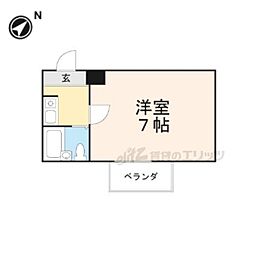 フジハイツ 1Kの間取図画像