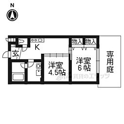 ルシエル三条大橋 2Kの間取図画像