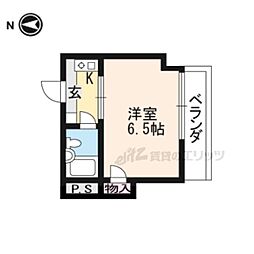 スクエアーf 1Kの間取図画像