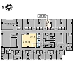 レヴィア北白川 ワンルームの間取図画像