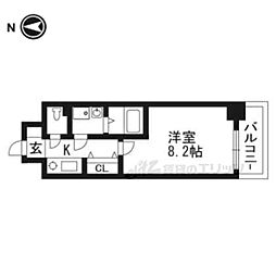 サムティ京都御池 1Kの間取図画像