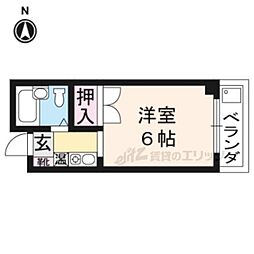 川上ハイツ 1Kの間取図画像