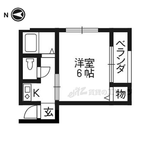 京都府京都市左京区岡崎東天王町(賃貸アパート1K・2階・18.49㎡)の写真 その2