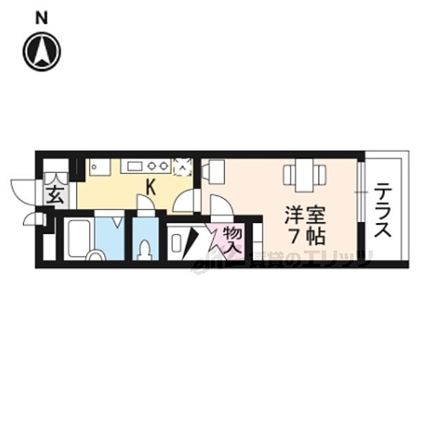 レオパレスコンフォート大津京 204｜滋賀県大津市皇子が丘１丁目(賃貸マンション1K・2階・20.81㎡)の写真 その2