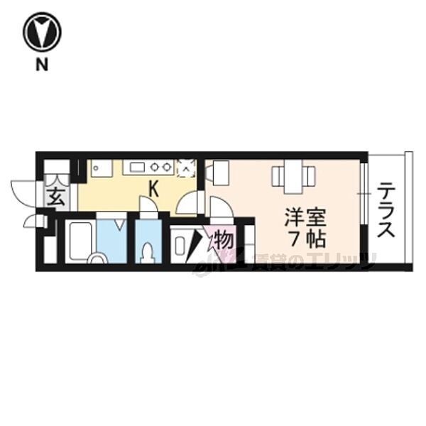 滋賀県大津市際川１丁目(賃貸マンション1K・2階・20.81㎡)の写真 その2