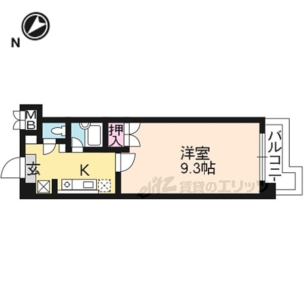 滋賀県草津市野路東４丁目(賃貸マンション1K・2階・26.94㎡)の写真 その2