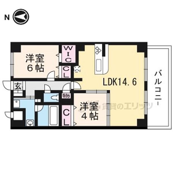 ザ・グレース京都岡崎 303｜京都府京都市左京区岡崎法勝寺町(賃貸マンション2LDK・3階・57.36㎡)の写真 その2