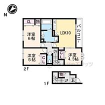 滋賀県栗東市下鈎（賃貸アパート3LDK・1階・69.06㎡） その2