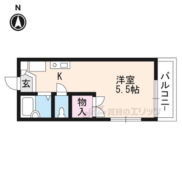 京都府京都市山科区音羽沢町(賃貸アパート1R・1階・19.87㎡)の写真 その2