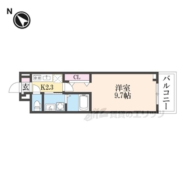 滋賀県大津市本堅田６丁目(賃貸アパート1K・3階・28.87㎡)の写真 その2