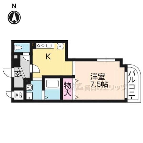 滋賀県大津市桜野町１丁目(賃貸マンション1K・4階・30.04㎡)の写真 その2