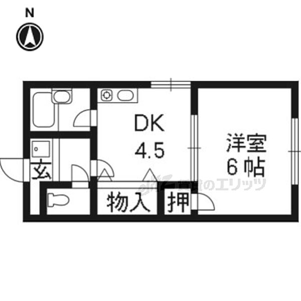 滋賀県大津市瀬田２丁目(賃貸アパート1DK・2階・26.49㎡)の写真 その2