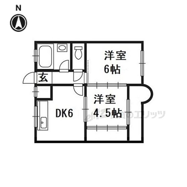 京都府京都市山科区西野野色町(賃貸マンション2DK・1階・33.00㎡)の写真 その2