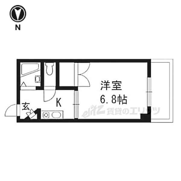 メゾンサイタ 407｜京都府京都市下京区二ノ宮町通七条上る下二之宮町(賃貸マンション1K・4階・21.00㎡)の写真 その2