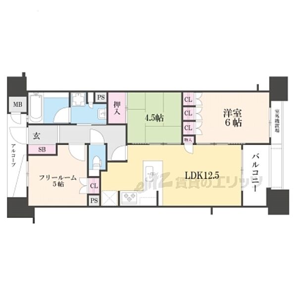 グランレジェイド京都河原町 ｜京都府京都市中京区裏寺町通六角下る裏寺町(賃貸マンション3LDK・8階・63.96㎡)の写真 その2