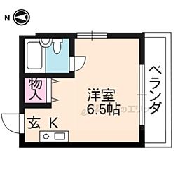カーサ22 1Kの間取図画像
