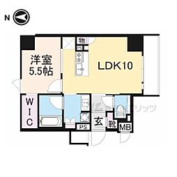 阪急京都本線 大宮駅 徒歩1分の賃貸マンション 4階1LDKの間取り