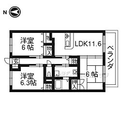 ワンネス21 3階3LDKの間取り