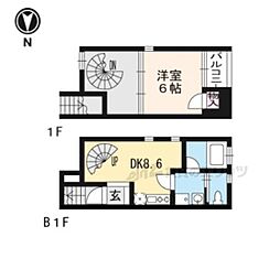 Ｂｅｌ’Ａｓｔｉｌｅ 1階1DKの間取り