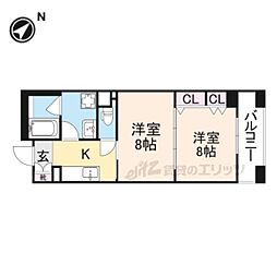 パインフィールド洛東 2Kの間取図画像