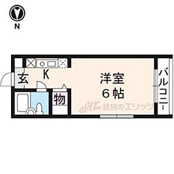 アールコーポ岡崎 1Kの間取図画像