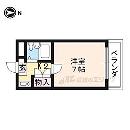 プラモーションアベニュー 1Kの間取図画像