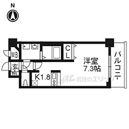 プレサンス祇園宮川町 1Kの間取図画像