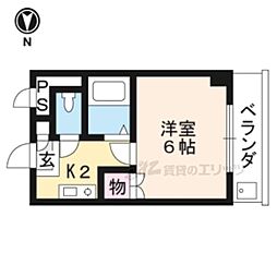 リバティー・92 1Kの間取図画像
