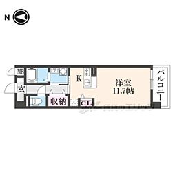 SHICATACHAMBRETTES1 ワンルームの間取図画像