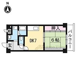 CREST音羽 1DKの間取図画像