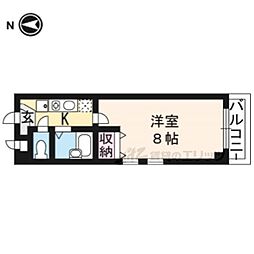 ユー、ピー、ディービル 1Kの間取図画像