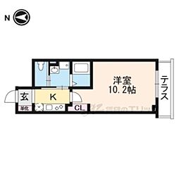 ソフィアブリュー 1Kの間取図画像