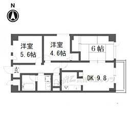 パインフィールド吉祥院 3DKの間取図画像