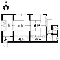 コーポ三谷 15 ｜ 京都府京都市右京区太秦開日町（賃貸マンション2K・2階・29.00㎡） その2