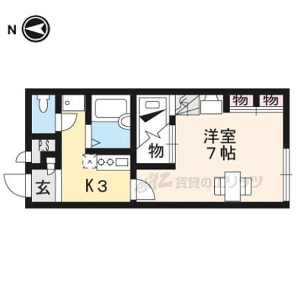 京都府京都市右京区梅津罧原町(賃貸アパート1K・2階・23.18㎡)の写真 その2