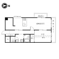 プラムタウンイマイ 201 ｜ 京都府京都市右京区太秦京ノ道町（賃貸マンション1LDK・2階・49.50㎡） その2