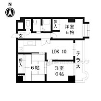 嵯峨西和 107 ｜ 京都府京都市右京区嵯峨五島町（賃貸マンション3LDK・1階・60.87㎡） その2