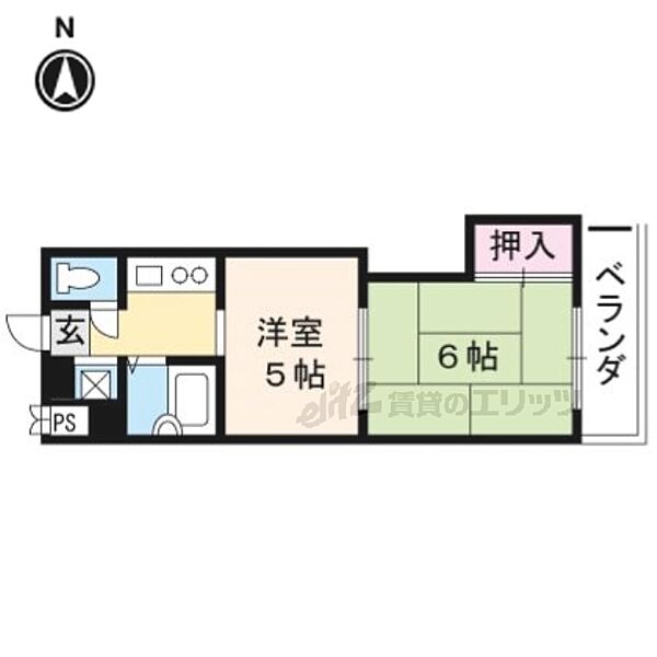 ラセットアベニュー 402｜京都府京都市右京区西京極佃田町(賃貸マンション2K・4階・28.00㎡)の写真 その2