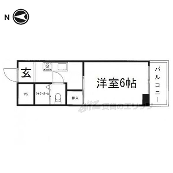 藤ハイツ 4D｜京都府京都市右京区太秦御所ノ内町(賃貸マンション1K・4階・18.00㎡)の写真 その2