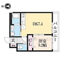 京都府京都市右京区山ノ内荒木町（賃貸マンション1DK・2階・27.50㎡） その1