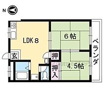 サンシャインコーポ新宮 305 ｜ 京都府京都市右京区嵯峨新宮町（賃貸マンション2LDK・3階・36.45㎡） その1