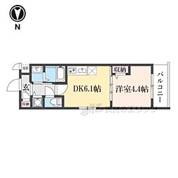 ベラジオワールドアイ京都円町 3階1DKの間取り